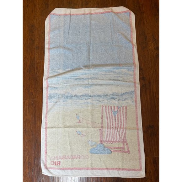 RARE Vintage Copacabana Rio de Janeiro Beach Towel Brazil - Picture 2 of 8